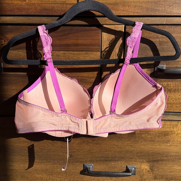 SOMA NWT Wildflower Embroidered Push Up Bra, 38C in prism purple - Picture 3 of 6